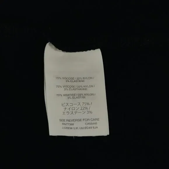 J Crew Women's Small Leggings Black Solid Pixie Pant Stretch Ponte G9389 BE29 - Picture 3 of 5